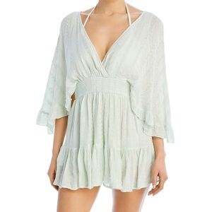 Surf Gypsy novelty stripe surplice ruffle dress